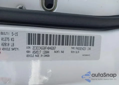 2015 Chrysler 300 300S from USA, damaged, VIN 2C3CCAGG8FH846267